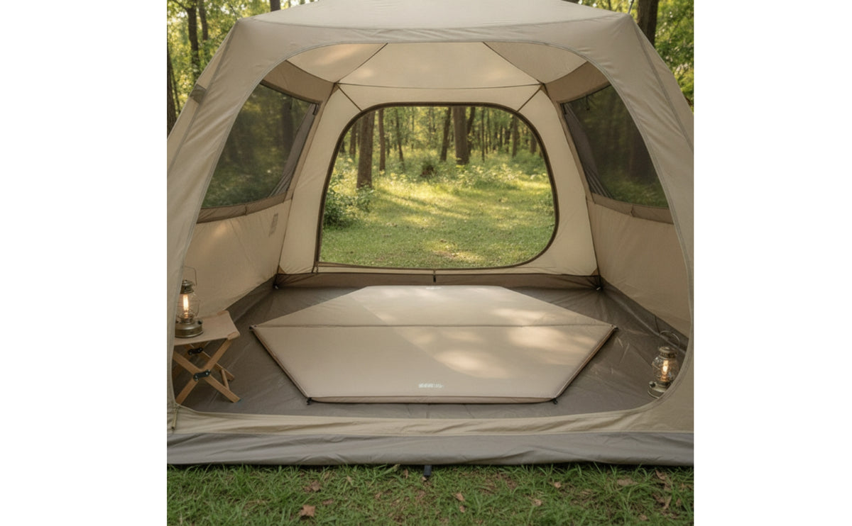 Comfortable Hexagonal Camping Mat Long-Lasting Inflatable Camping Mattress Portable Sleeping Pad Easy to Clean for Glampers, Glamping