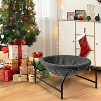 Cat Hammock Window Hammock with Metal Frame, Round Soft Smooth Bed for Indoor Cats, Off-Ground Design Hanging Kitten Bed, Indoor Hammock Style