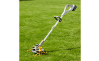 Electric Vegetation Trimmer with Wheels Battery Powered Grass Trimmer with Wheels Handheld Cordless Vegetation Wacker Ergonomic for Homeowners, Gardeners, Garden