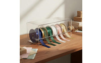 Space-Saving Ribbon Storage Rack Easy Reach Clear Ribbon Storage Rack Multi-Purpose Large Capacity for Florists, Crafters, Gift Wrappers, Flower Shop, Studio