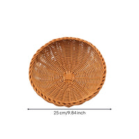 Fruit Basket Rattan-Style Woven Bowl Shallow for Kitchen
