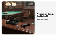 Authentic Leather Case Billiard Cue Weight Bolts Easy Installation Billiard Cue Weight Adjustment Set Stainless Steel Detachable Handle for Professional Players, Tournaments, Travel