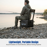 Fishing Tackle Box, Lightweight, Multi-Functional, Double Rod, No Installation, Large Capacity, Adjustable Legs, Outdoor Angling
