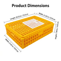 Pigeon Transport Crate 75x55x19cm Polymer Poultry Transport Cage, Heavy Duty Chicken Transport Box for Smallholder, Agricultural Show
