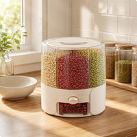 Rotating Grain Storage Container Transparent Upper Section Rotating Grain Bin