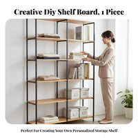 utilitarian design 5-Tier Wood and Metal Shelf Multi-Purpose Storage Rack Openrear Design storage shelf sturdyDuty Frame for Plant lovers, Office Workers, Living Room, Bedroom, Balcony, Kitchen