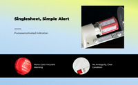 LED warning light with sound alert