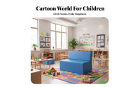 Modular Combination Wavy Seat Bench Easy to Clean Waiting Room Sofa Sturdy Structure Reception Seating High-Density Foam for Parents, Children, Clients, Kindergarten, Lobby, Salon