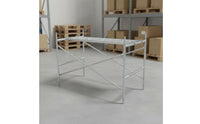 Heavy Duty Mobile Scaffolding Frame Easy Assembly Galvanized Steel Scaffold Adjustable Height Walk-Through Scaffold Frame Reinforced Joining for Contractors, Builders, Painters, Exterior Renovation, Building Maintenance, Outdoor Work