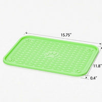 Cat Litter Mat, Litter Trapping Mat, Cat Litter Tray Mat with Raised Border, Small Litter Tray Mat for Indoor Cats, Anti-Scatter Floor Protector