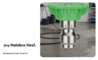 304 Stainless Steel 1/4 Inch Quick Connect Nozzle Tip Color Coded Car Wash Water Tip