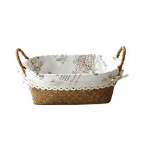 Woven container with Liner Handwoven Desktop Container adaptable for home users