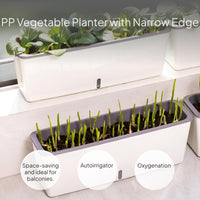 Rectangular Self-Watering Planter for Narrow Balconies