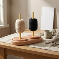 Rotating Yarn Spool Holder Two-rodRod Wooden Yarn Holder for Knitting, Crochet