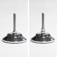 4 Pieces Chrome Table Leg Levelers with Mounting Plates Heavy Duty Billiard Table Leg Levelers Metal Hardware Sturdy