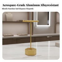 T-Shaped Bar Earring Display Stand Premium Feel Cross-Shaped Earring Stand Metal Jewelry Display Rack Elegant Design Sturdy And