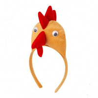 Red Beak Chicken Costume Headband Curved Band Chicken Headband Easy to Wear Dress-up Gear Cute