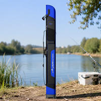 Rod Case, Fishing Rod Storage Case, Hard Shell, Two-Layer Structure, Water-Repellent, PVC Reinforced, Fishing Bag