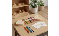 Hand-Eye Coordination Montessori Fishbone Toy Logical Thinking Crocodile Color Matching Toy for Toddlers