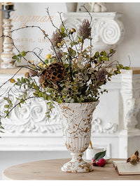 European Style Resin Tabletop Flower Arrangement Container Vintage Decor