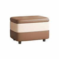 Multi-Functional Storage Ottoman sturdy Wood Legs Upholstered Storage Cube Comfortable Padded Top Household Furniture Space-Saving Design for Apartment Dwellers, Interior Designers, Entryway, Living Room, Bedroom, walk-through Closet