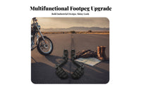 2 Pieces Long-Distance Comfort Engine Guard Footpegs Non-Slip Engine Guard Footrests Heavy Duty Motorcycle Highway Pegs Easy Installation