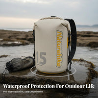 Versatile Carrying Straps Wet Dry Separation Bag Lightweight Waterproof Backpack Adjustable Capacity for Beachgoers, Beach, Rafting, Boating