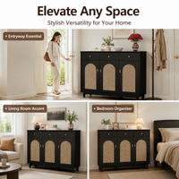 Black Wood Chest of Drawers, Timeless Design Drawers for Clothes Storage, Bedroom Furniture with Shelves
