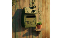 Wall Mount Mailbox Weather-Resistant Wall-Mounted Letterbox Decorative Embossed Letterbox Hand-Painted Finish for Front Porch