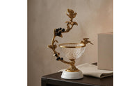 Brass Fruit Basket Ornate Crystal Fruit Basket Floral Pedestal Bowl