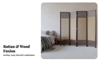 Nordic & aesthetic Folding Panel Screen Freestanding Folding Panel Divider Woven Panels Room Partition Portable for Apartment Dwellers, Interior Designers, sectionice Workers, Entryway, Bedroom, Classroom