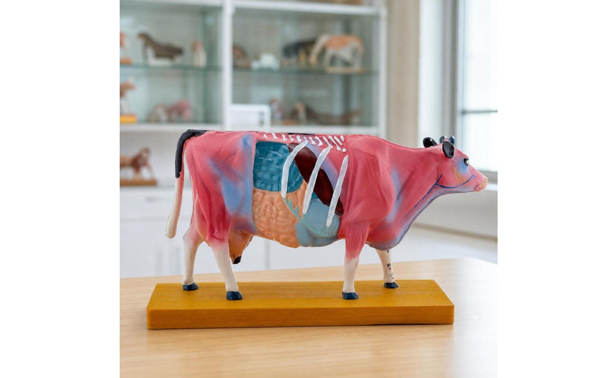 Marked Cow Acupuncture Model Educational Animal Acupuncture Model Realistic Professional-Grade for Veterinarians