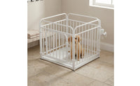Indoor Modular Four-Panel Enclosure Training Space Dog Exercise Enclosure Expandable Metal Pet Fence Multiple Shapes