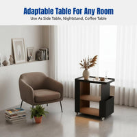 Mobile Side Table, Modern Minimalist Bedside Cabinet, Small Coffee Table, Sofa End Table, Multitier Storage Rack