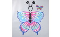 Wing-Shaped Butterfly Wings Cape with Headband Colorful Butterfly Wings Costume with Headband Lightweight Comfortable for Children, School Performances