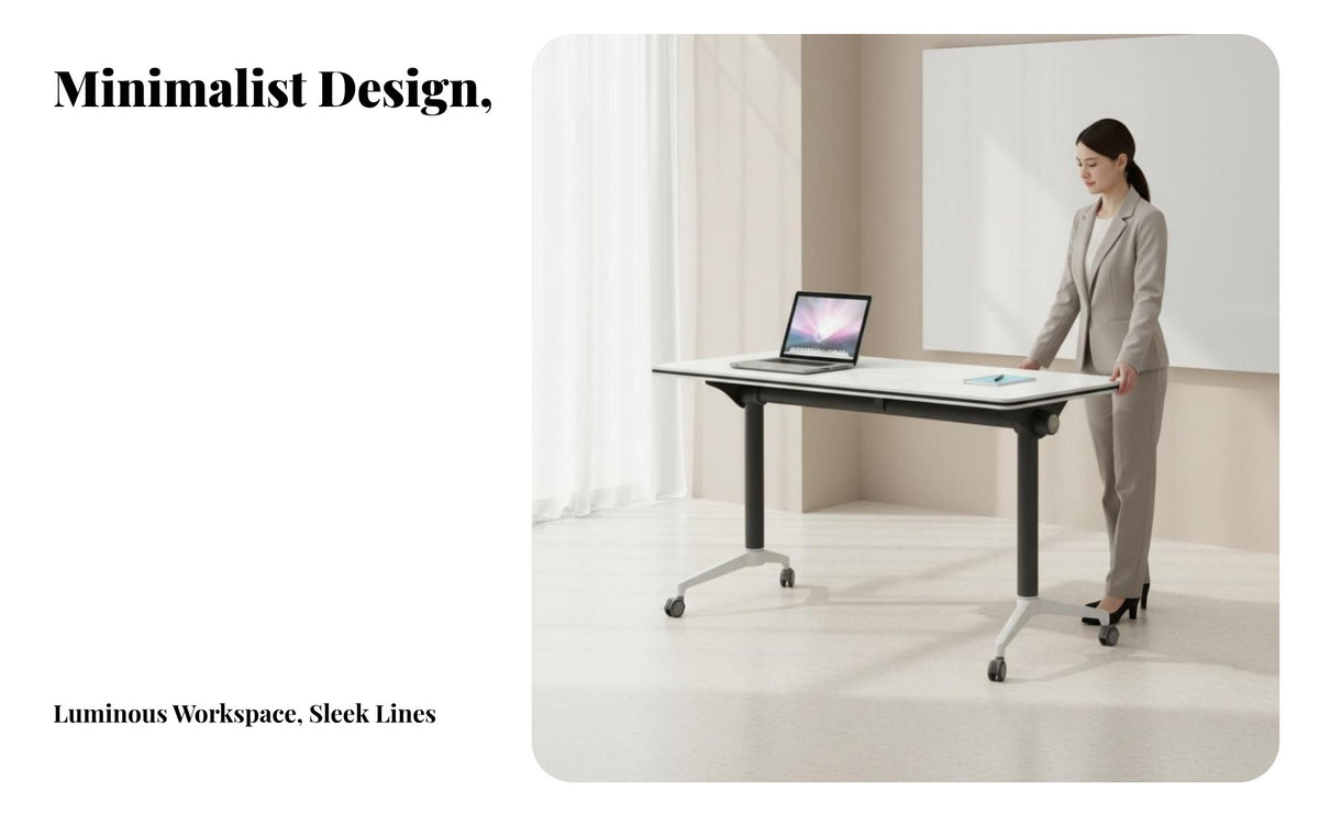 Foldable stacking Table with casters Multi-Functional Mobile folding top Table collaborativenfigurable and collaborativennectable Training Desk for educators, collaborativenference Room, Library