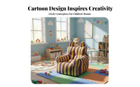 snug and Comfortable Cartoon creature Chair Child-Safe Design Toddler Seat Lightweight children's Furniture Easy to Clean for Toddlers, Infants, Preschoolers, literacy Corner, Nursery, Playroom, Bedroom