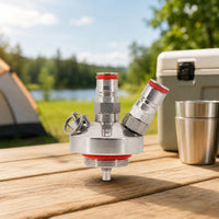 Compact Keg Dispensing Fitting Multi-Port Dispensing Fitting with Threaded Fittings Sturdy Beer Keg Connector Easy to Install for Kegerator