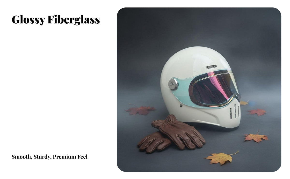 Full Face Fiberglass Shell Full Coverage Lightweight Design for Daily Commuting