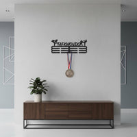Great Gift Taekwondo Medal Hanger Easy to Install Combat Arts Medal Display Heavy Duty Iron Awards Display Rack Cut for Athletes, Kids, Gym, Bedroom, Living Room