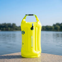 Swimming Safety Buoy with Dry Bag 12KG Buoyancy Aquatic Buoy Dry Bag Inflatable Tow Buoy Waterproof Storage Exposed Water