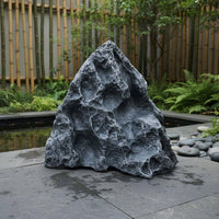 Fiberglass Landscape Rock Weather Resistant Realistic Landscape Rock Resin Garden Boulder Low Maintenance Artificial Stone