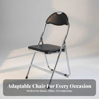 Foldable Plastic Folding Chair Space-Saving Seating Furniture Multi-Purpose Portable Seat Easy Unfold and Close for Event Organizers, Office Managers, Conference Room, Outdoor Events, Queueing, Gardening