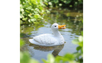 Buoyant Duck Outdoor Pond Ornament with Molded Feathers Compact Duck Decoy Statue for Water Gardens