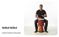 Handmade Goblet Drum Handmade Percussion Instrument Professional Grade Authentic Sound for Musicians, Music Enthusiasts, Beginners, Live Performances, Recording Studios, Outdoor Gathebands, Home Decoration
