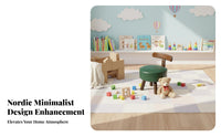 Swivel Ottoman Wooden Construction Padded Comfort for Child Seating