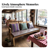 Solid Wood Construction Rustic Wooden Booth and Table Set Heavy-Duty Bar Furniture Vintage Aesthetic Restaurant Seating Stable Design for Pub Managers, Cafe Owners, Interior Designers, Taverns, Restaurants, Live Music Venues