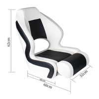 Boat Bucket Seat with Armrest Padded Mariner Boat Seat with Armrest Upholstered Chair for Captains