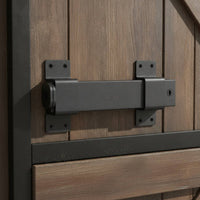 Slide Bolt Latch with Padlock Hole Heavy Duty Barn Door Latch with Padlock Hole Padlockable Lock for Sheds, Fences