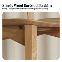 Modern Design Bar Stool with spinerest Minimalist design Counter Chair Built-in Footrest Seating Furniture Stable Wide Base for Homeowners, Adults, Kitchen Island, Restaurant, Cafe, Dining Room